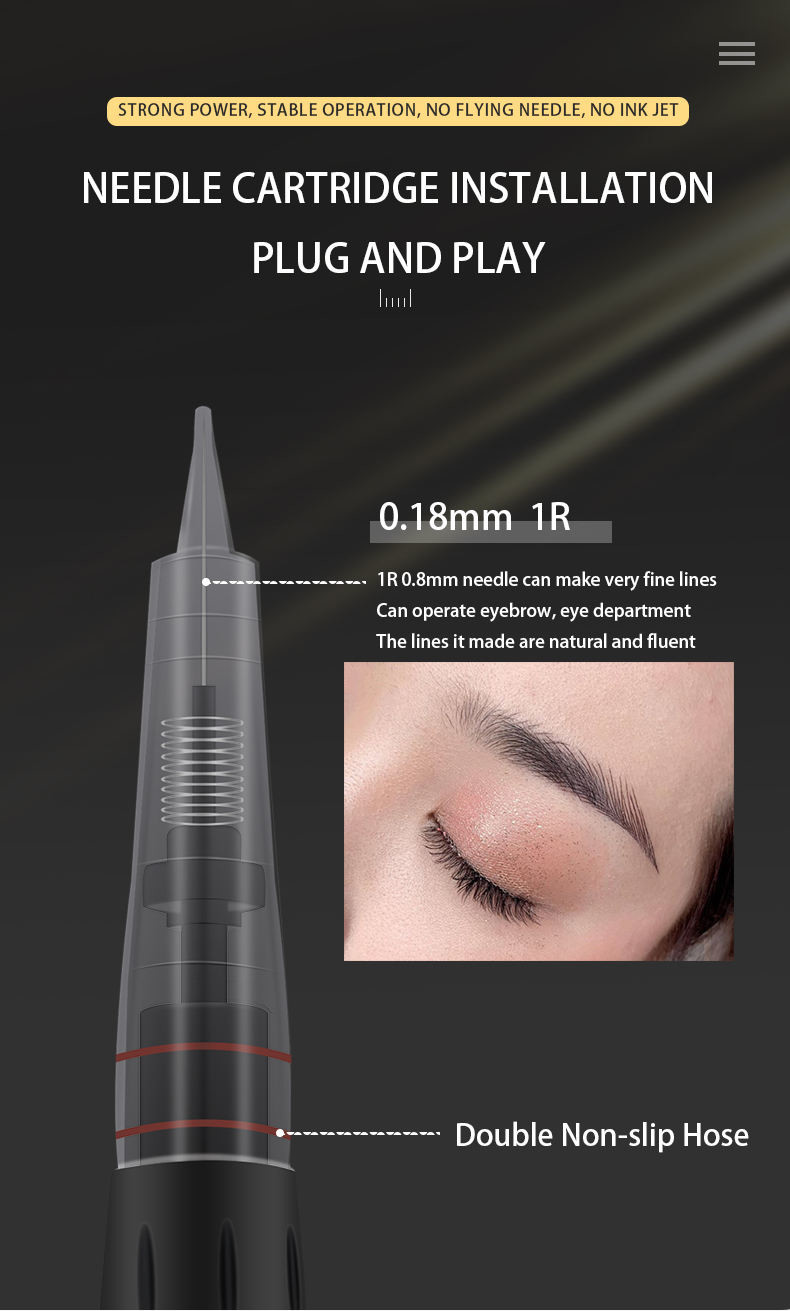 5V Rechargeable Digital Semi Permanent Makeup Machine Kit For Eyebrow Microblading