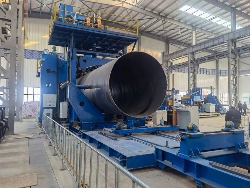 SA2.5 Steel Pipe External Shot Blasting Blastor Machine 114mm-1219mm