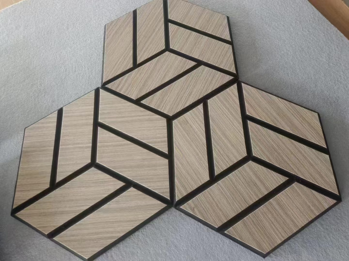 Wood Veneer PET Acoustic Panel Wall Decoration Lightweight Wall Panel Without MDF