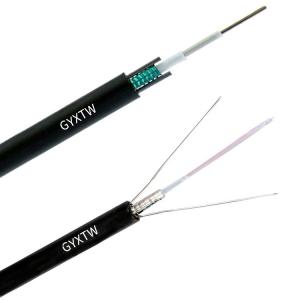 China PE Jacket GYXTW Outdoor Fiber Optic Cable Single Mode Central Loose Tube Armored Cable for Aerial Duct Installations wholesale