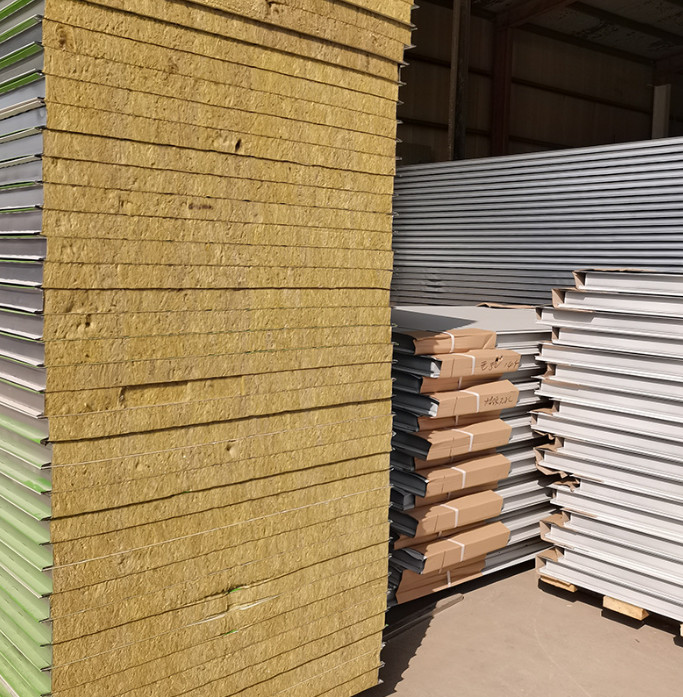 Mechanism Purification Color Steel Insulation Rock Wool Sandwich Board