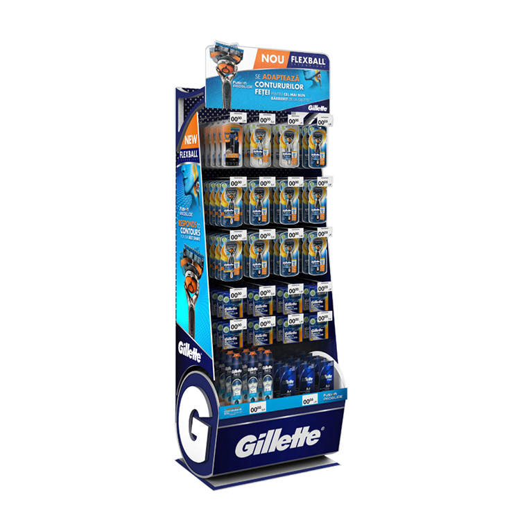 Shavers Pegboard Display Stands Demountable Supermarket Display Shelves With Hooks