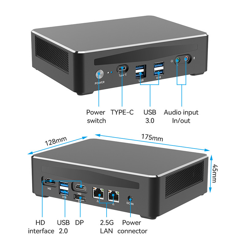 Intel Core i9 12900H Mini PC With Dual HDMI Dual LAN And DDR4 64G