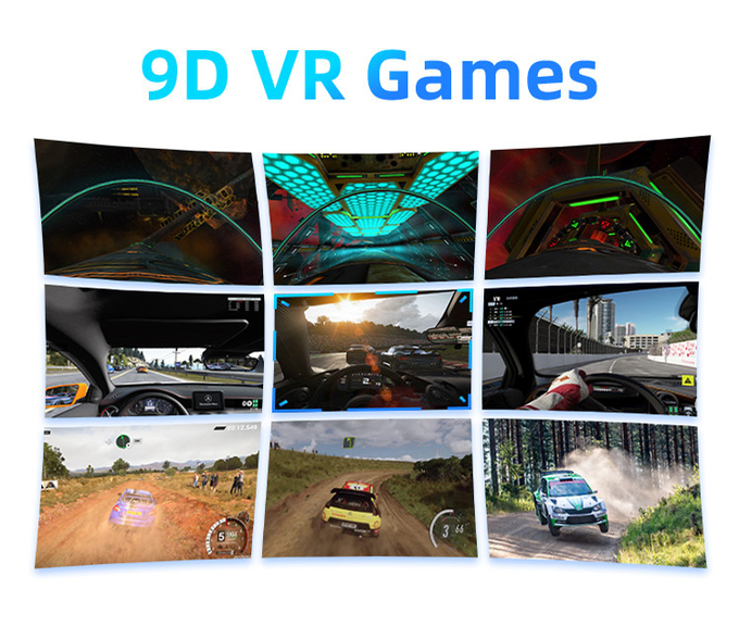 9D F1 Virtual Reality Racing Simulator VR 6 DOF 3 Screen Motion Ride