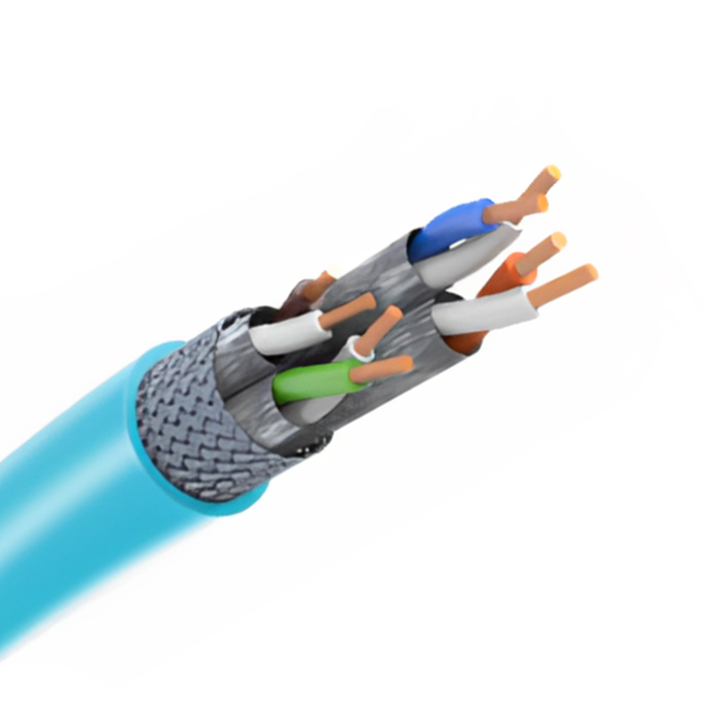 23 AWG Solid Bare Copper Shielded Category 8 LAN Cable with Skin-Foam-Skin Polythene