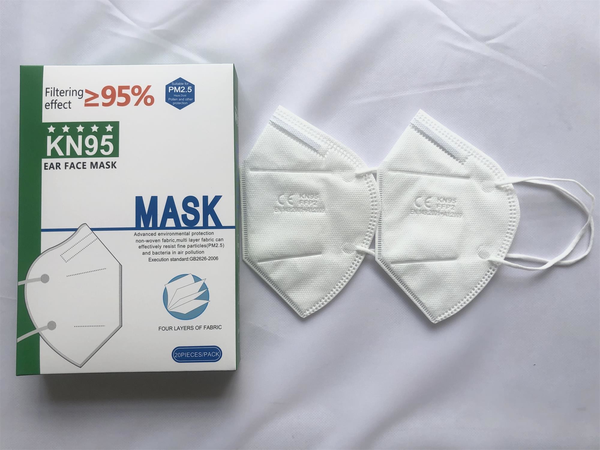 Ffp2 N95 Face Mask Disposable N95 Facial Respirator Anti Dust Non Toxic