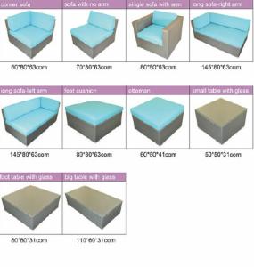 China outdoor furniture Modular rattan sofa collection-09series wholesale