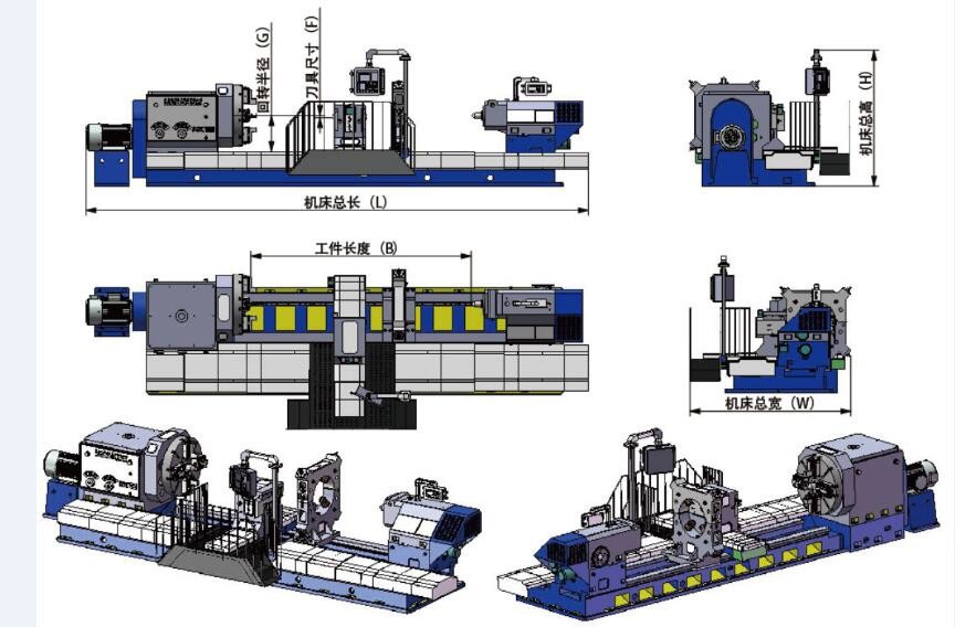 165r/Min Spindle Grinding 40T Cnc Metal Lathe Machine