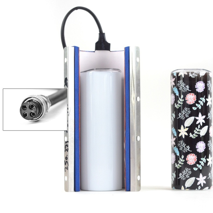 Blue 4 In 1 Mug Heat Press Machine For 11oz 15oz 20oz 30oz Mugs Photos Printing