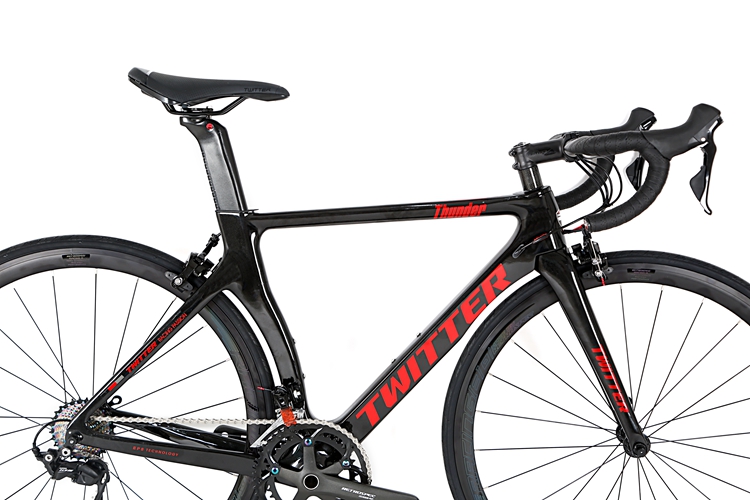 Men's V Brake Carbon Fiber Road Bike with Shimano 105/R7000-22S Derailleur Lever and 22 Speed on Carbon Frame 700c