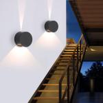 Outdoor adjustable waterproof wall lights modern simple household style exterior