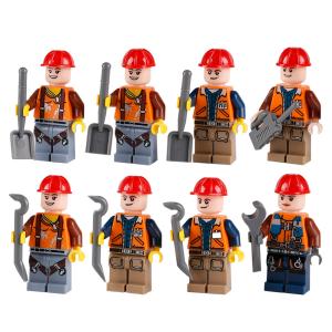 China MOC character career model construction worker mini figures building blocks wholesale