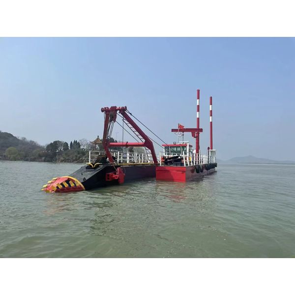 Custom Built Mud Csd Dredger Boat With A Red Color Tailored To Your Dredging Requirements