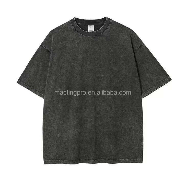 Customized Men's Acid Wash T Shirt in Colorful 100% Cotton for Streetwear and Hip Hop
