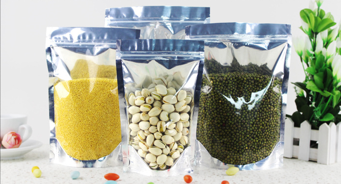 Frozen / Sea Food Aluminium Foil Zip Lock Bag , Temperature Resistance Stand Up Plastic Pouches