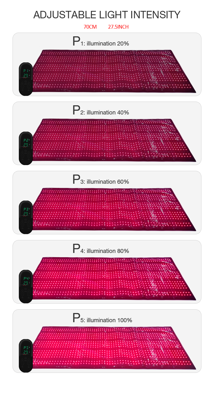 Waterproof Red Infrared Light Therapy Mat Blanket For Pain Relief 660nm 850nm