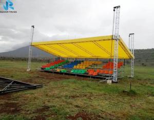 China Sgaier Truss Steel Grandstand For Soccer / Basketball Stadium Foldable wholesale