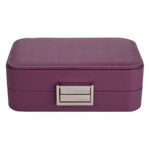 China Removable Dividers Small Portable Jewelry Box , Logo Free Personalized Travel Jewelry Case wholesale