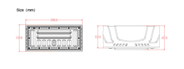 W300 50w 150lm/W IK10 LED Wall Light Asymmetric G6