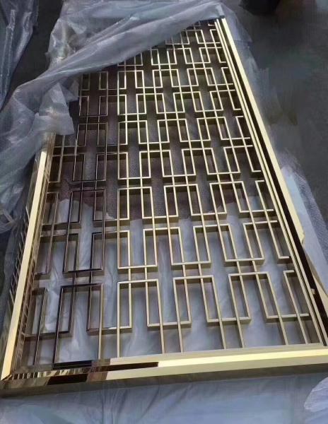 Stylish Gold Stainless Steel Frame Storage Modern Furniture Screen Partition