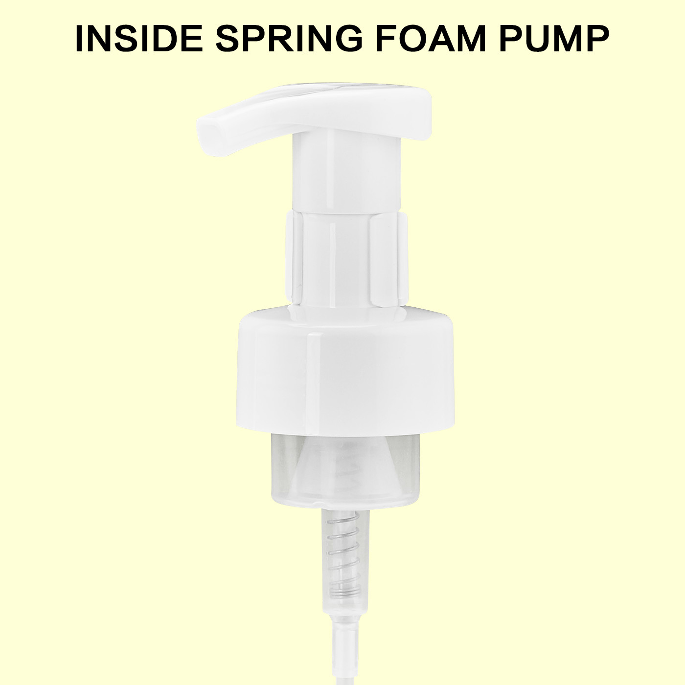 Eco-Friendly Foaming Pump for Hospital Equipment Sleek Design 43/410 40/410 Inside Spring