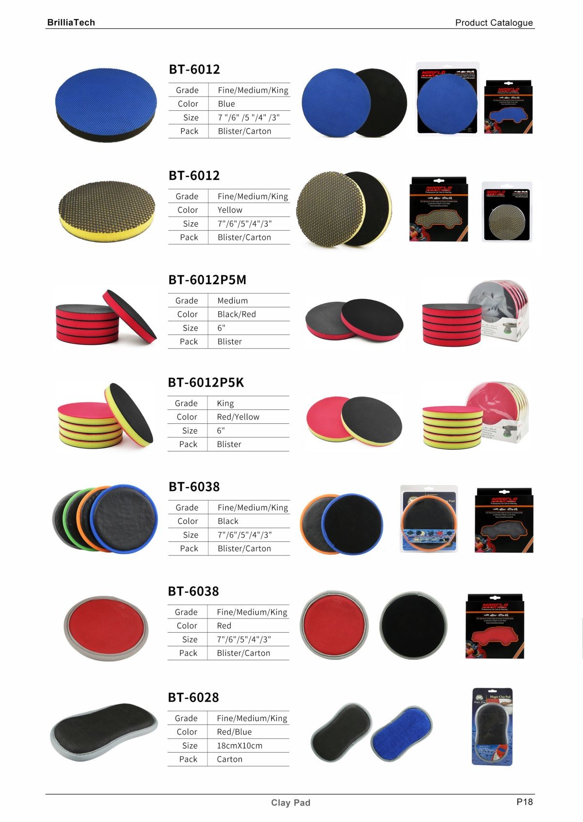 130mm 150mm 80mm Car Clay Pad Blister Packaged For Car Polishing