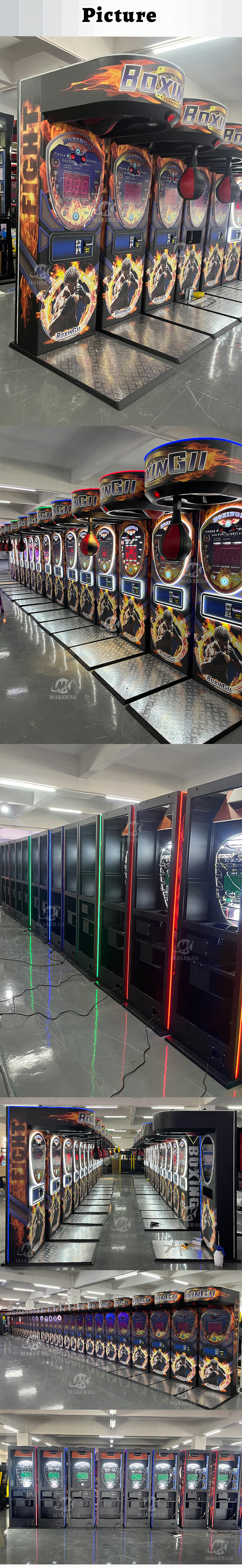 Metal Boxing Sports Game Machine Electronic Boxing Machine For Amusement Park