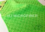 Green Microfiber Absorbent Kitchen Towels Washable , Streak Free Microfiber