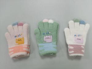 China Unisex Acrylic Wool Blend Warm Knit Gloves Stretchy Comfort wholesale