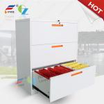 supply Lateral filing cabinet steel material 3 drawer,white color