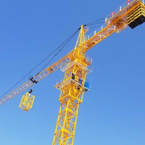 China Flat Top Tower Crane 60m Jib Eco-friendly VFD Control wholesale