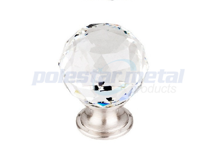 Delicate Mushroom Drawer Knob 1 1/4 Inch Polished Chrome For Wardrobe