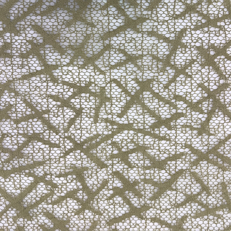 Customized Gold Chantilly African Nigerian Lace Fabric 150cm For Women Frock