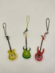 Cute Girl Acrylic Sheet Keychain , Guitar Laser Cut Acrylic Keyring