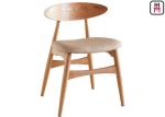 0.35cbm Wood Restaurant Chairs Ash Wood Leather Seater Armless Chair