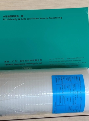Scratch Resistant Eco-friendly Transfer Varnish Matte/Glossy Film MSDS Certified 17-27mic or Custom Thickness