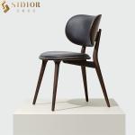 European Wood Ultra Modern Dining Chairs 58cm Width Minimal Style