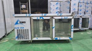 China Commercial Counter Table with Glass Door Undercounter Refrigerator wholesale