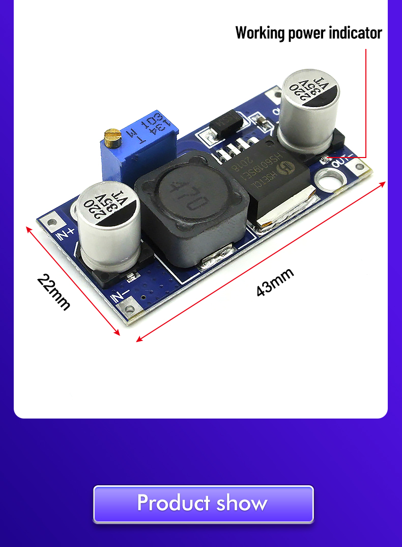 LED and LCD Compatible 43*22mm Super XL6009 DC-DC Boost Module with Adjustable Output