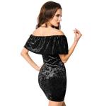 Fashion Lady Off-Shoulder Velvet Dress