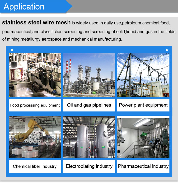 SUS304/SUS316/SUS316L Stainless Steel Wire Mesh For Filtering Steel Crimped Wire Mesh