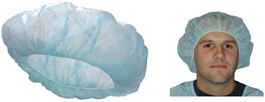 Blue Nonwoven Disposable Head Cap Particulate Filtration