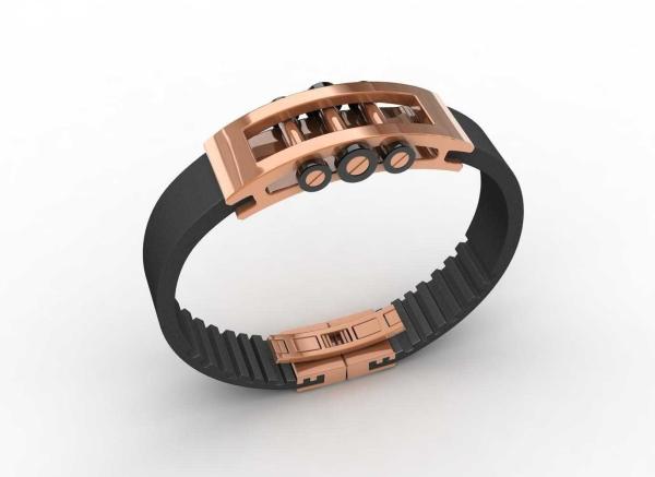 Top Quality Europe Fashion Stainless Steel Genuine Leather Silicone Bangle