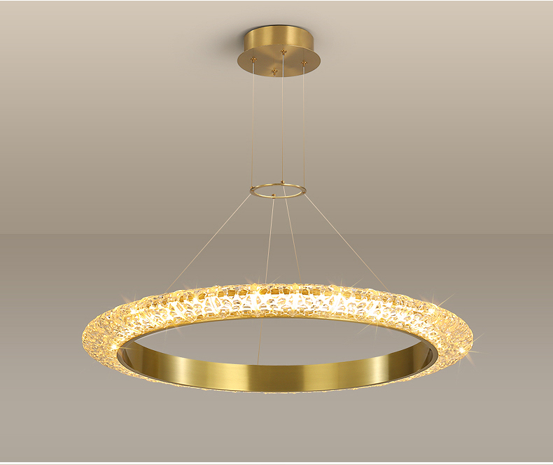 Luxury Crystal Chandelier For Living Room Round Creative Design gold pendant light(WH-CY-219)
