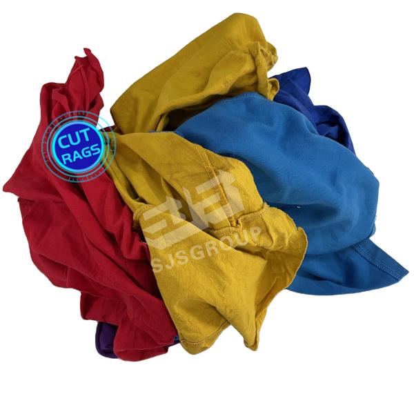 Multicolor 5kg 10kg 20kg 25kg 100kg Clean tshirt rags Mix Color Cotton Rags Cut