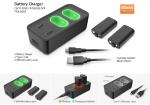 550mA*2 XBOX Gaming Accessories Battery Charger With 2 Battery Packs 600mAh