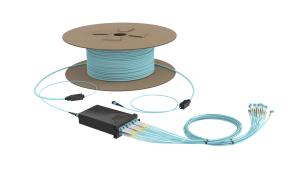 China OM5 MPO Fiber Optic Cable Breakout UPC Data Center Fiber Optic Patch Cord wholesale