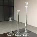 Saixin Wholesale luxury 3 pieces single crystal candle holders for wedding decor