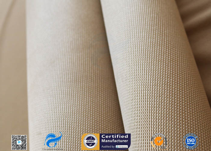 Brown 31oz Silica Fabric 800℃ Working Temperature 0.05" Thick Fireproof Curtain