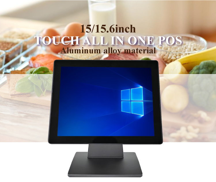 15inch Aluminium Alloy Housing Touch POS All in One Cashier Equipment for Point of Sale